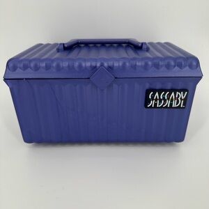 Vintage Sassaby Makeup Accessories Case Organizer Travel Purple Mirror Model 107